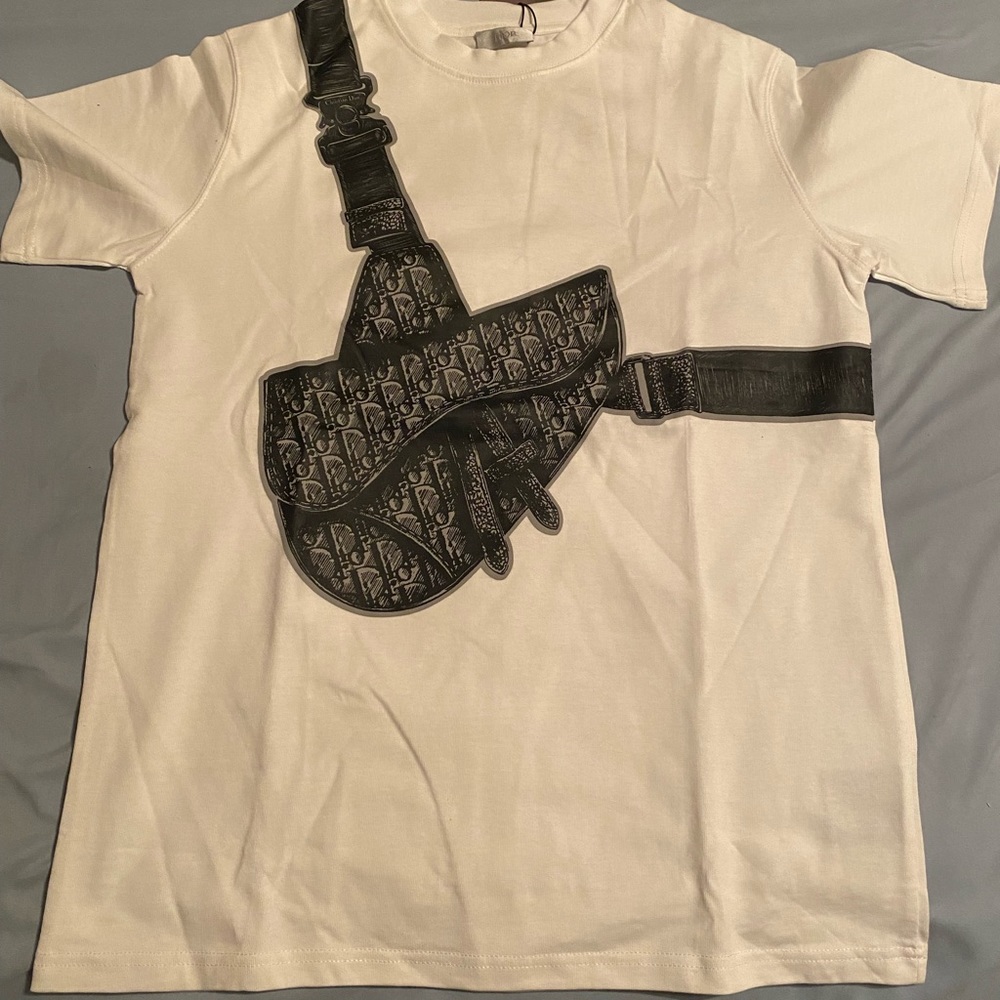 DIOR OBLIQUE SADDLE BAG PRINTED COMPACT T SHIRT